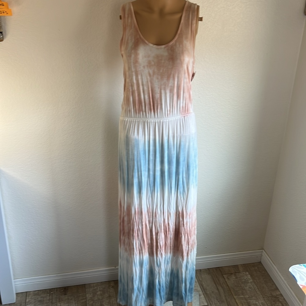 Maxi summer dress tie dye